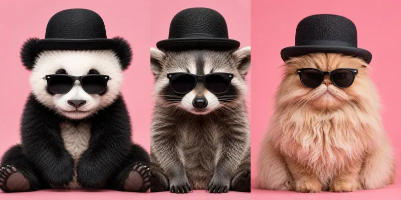 Stylish Pet Portraits generated by undefined