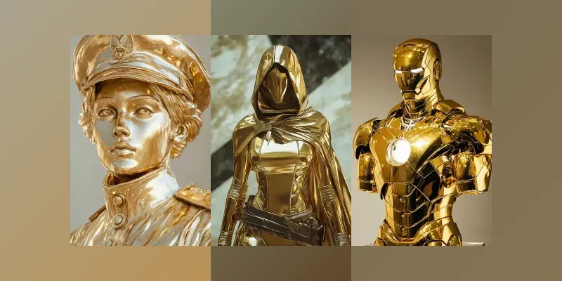 Golden Statues With Polished Details generated by undefined
