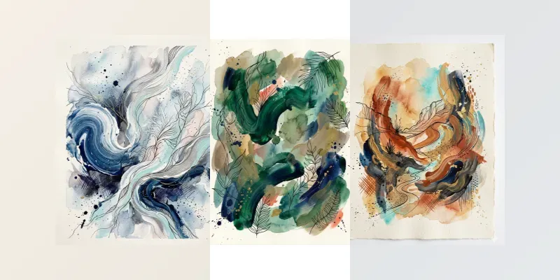 Vibrant Ink Abstract generated by undefined