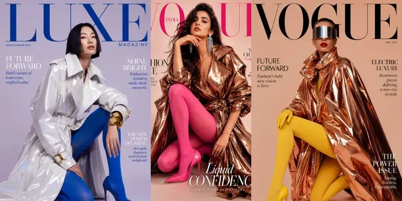 Metallic Couture Magazine Covers generated by undefined