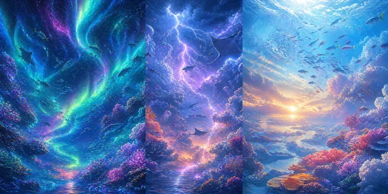 Celestial Sky Aquarium Worlds generated by undefined