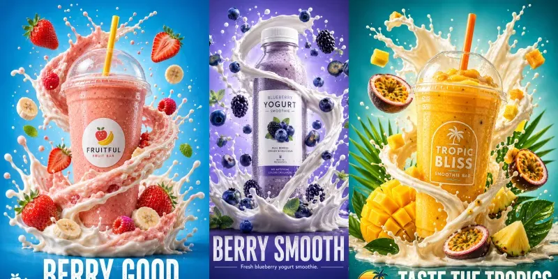 Smoothie Beverage Poster Generator generated by undefined