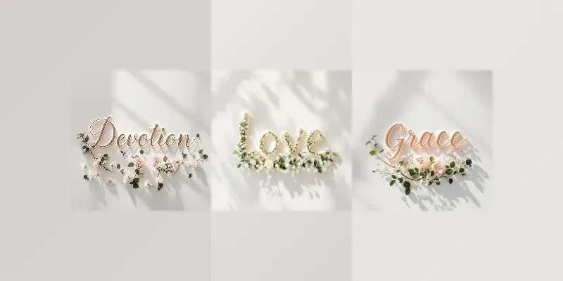 Elegant Floral Word Art Romantic Designs generated by undefined