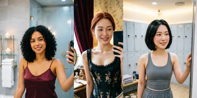 Realistic UGC Mirror Selfies generated by undefined