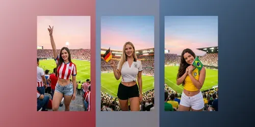 Beautiful World Cup Girls generated by gemini-image