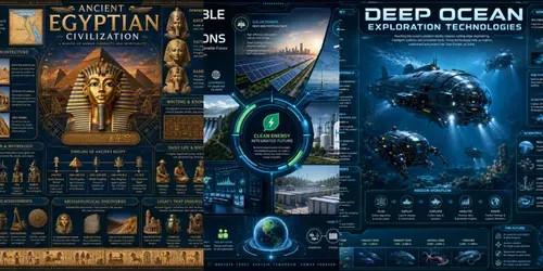 Futuristic Science Infographic Posters generated by chatgpt-image