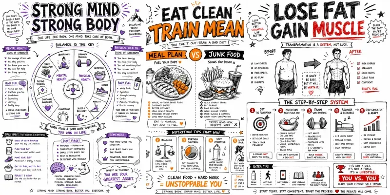 Ultimate Fitness Wellness Sketchnotes generated by undefined