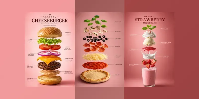Exploded Food Infographics generated by undefined