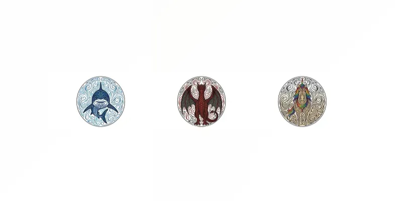 Swirling Animal Icons generated by undefined