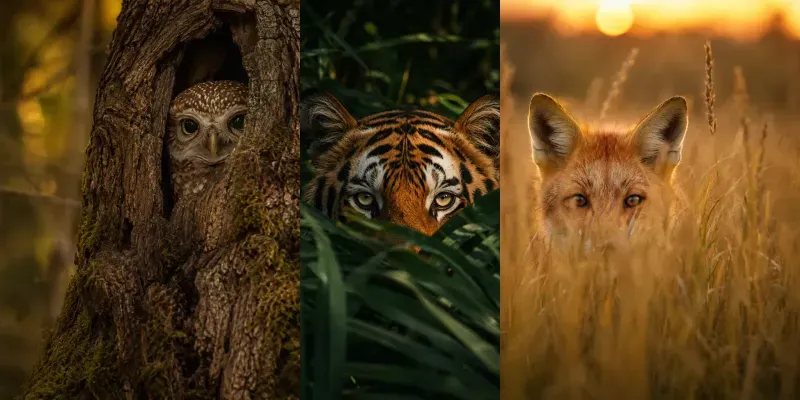 Hidden Wildlife Portraits generated by undefined