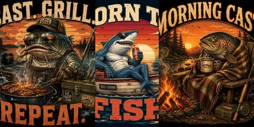 Retro Fishing Art Bundles generated by chatgpt-image