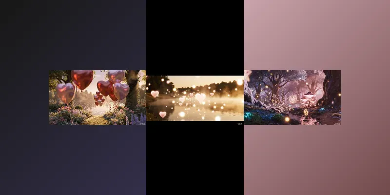 Romantic Cinematic Valentine Scenes generated by undefined