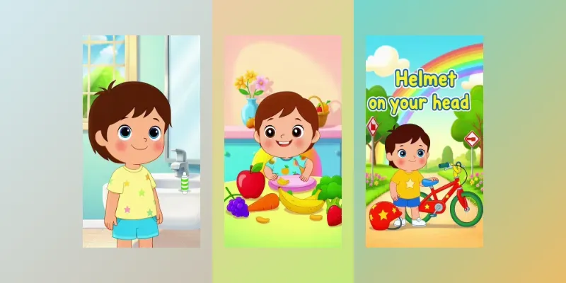Nursery Rhyme Healthy Habits generated by undefined