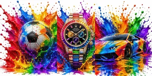 Epic Rainbow Splash Artworks generated by chatgpt-image