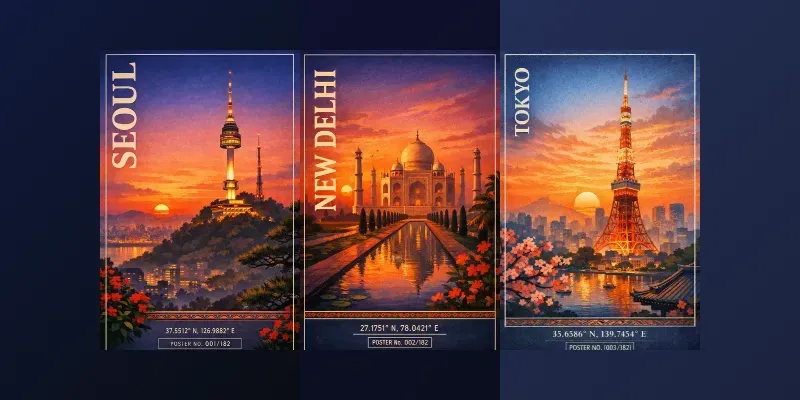 Vintage Travel Posters generated by undefined