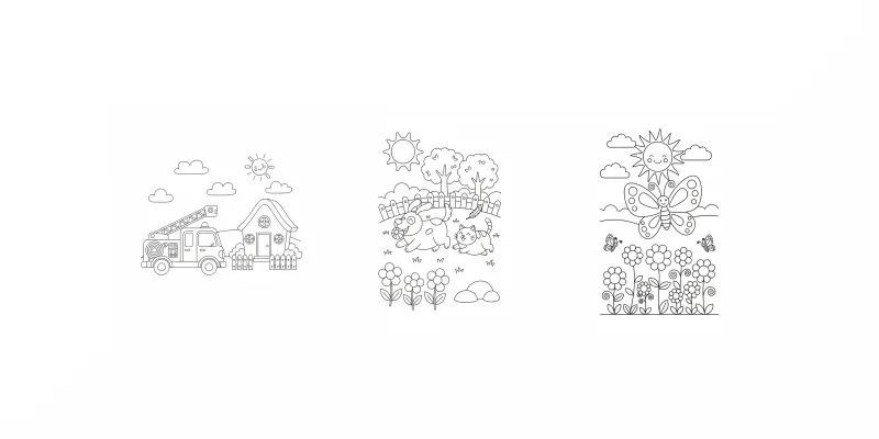 Structured Coloring Pages For Kids generated by undefined