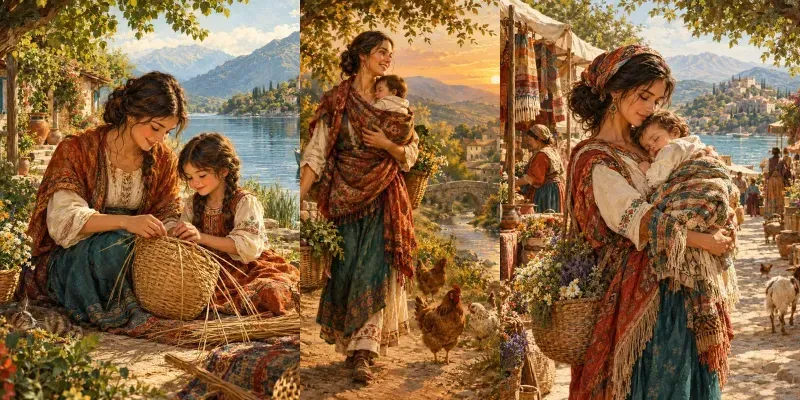 Heritage Motherhood Storybook Art
