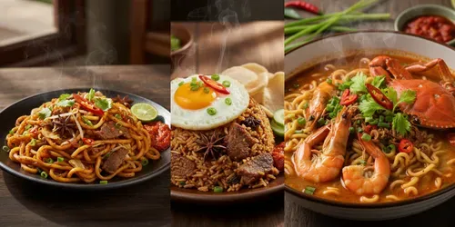 Aceh Traditional Dishes Stock Photos generated by gemini-image