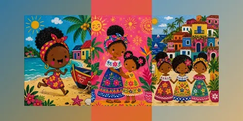 Vibrant Tropical Folk Art Muses generated by chatgpt-image