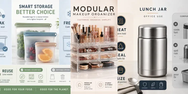 Product Comparison Infographic Ad Poster Builders generated by undefined