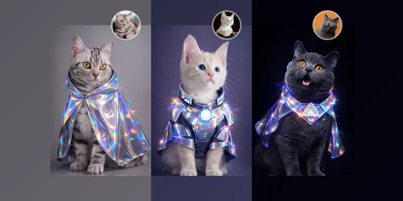 Holographic Pet Portrait generated by undefined