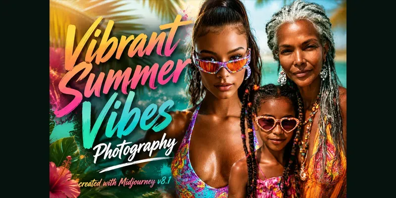Free Neon Resort Fashion Editorials generated by undefined