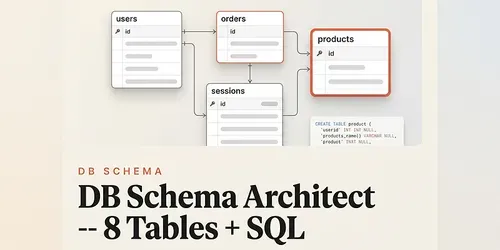 Db Schema Architect 8 Tables Sql generated by gpt