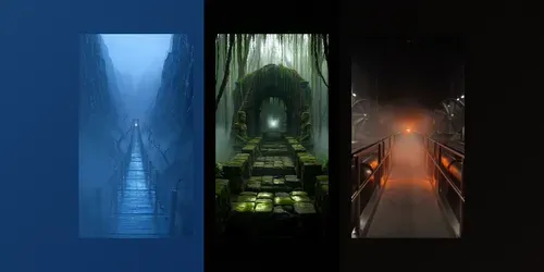 Cinematic Dark Path Videos generated by grok-video