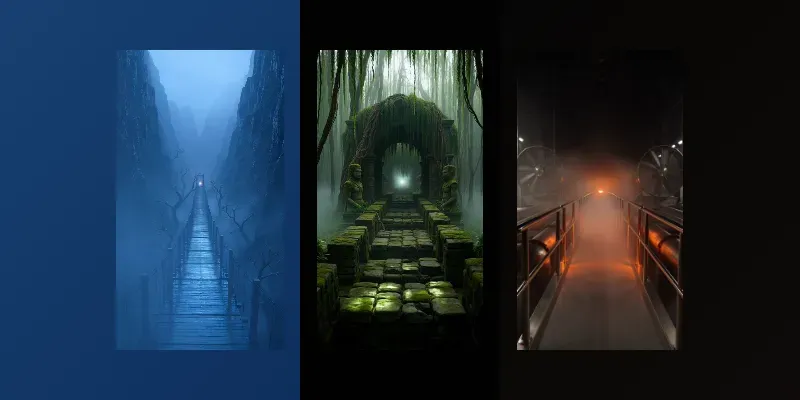 Cinematic Dark Path Videos generated by undefined