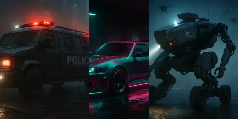 Cyberpunk Vehicles generated by undefined