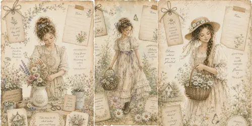 Summer Daisy Junk Journal Pages generated by chatgpt-image