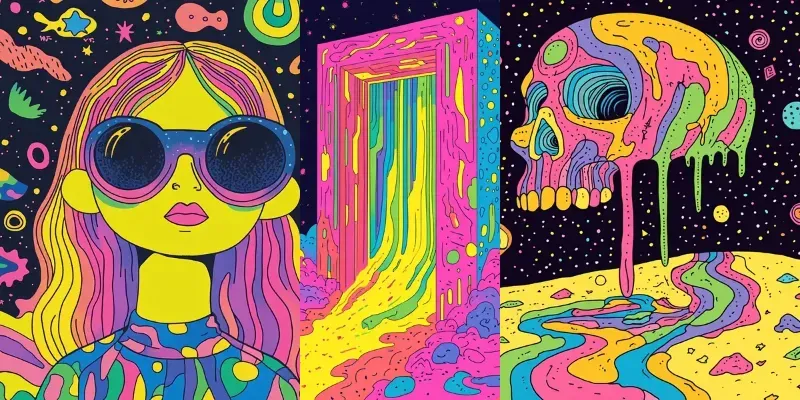 Psychedelic Cartoon Lsd Art generated by undefined