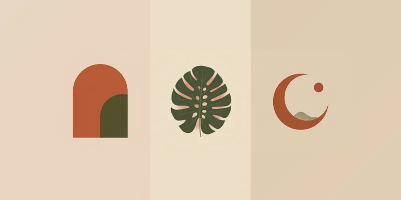 Midcentury Modern Boho Wall Art generated by undefined