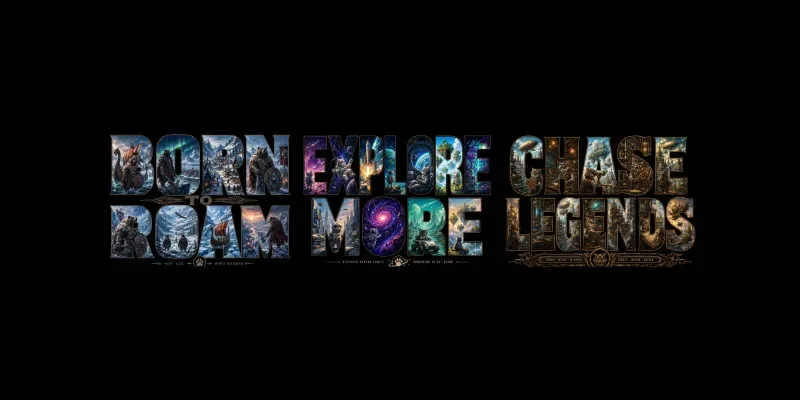 Adventure Typography Scene Generator generated by undefined
