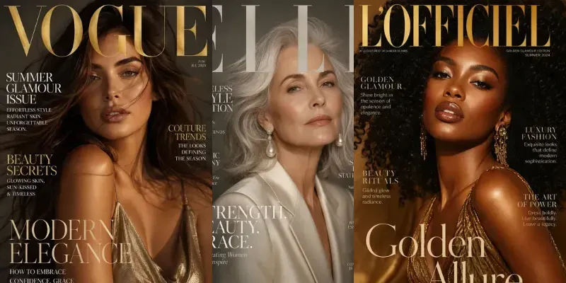 Luxury Fashion Magazine Covers generated by undefined
