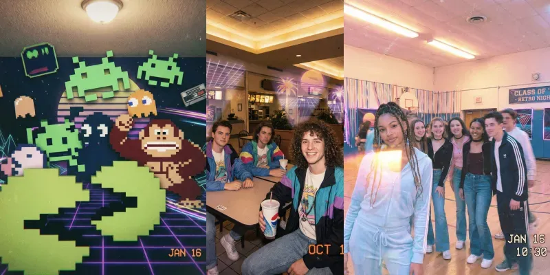 Early 2000s Synthwave Meme Snapshots generated by undefined