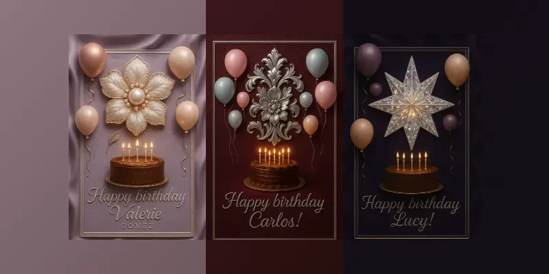 Luxurious 3D Birthday Card Generators generated by undefined