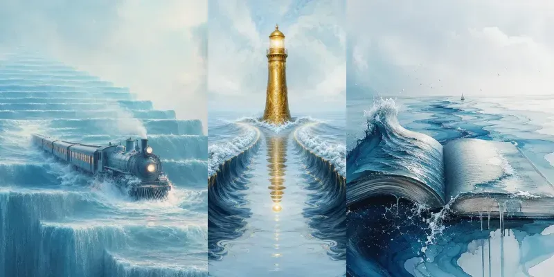 Dreamlike Ocean Mirage Artworks generated by undefined