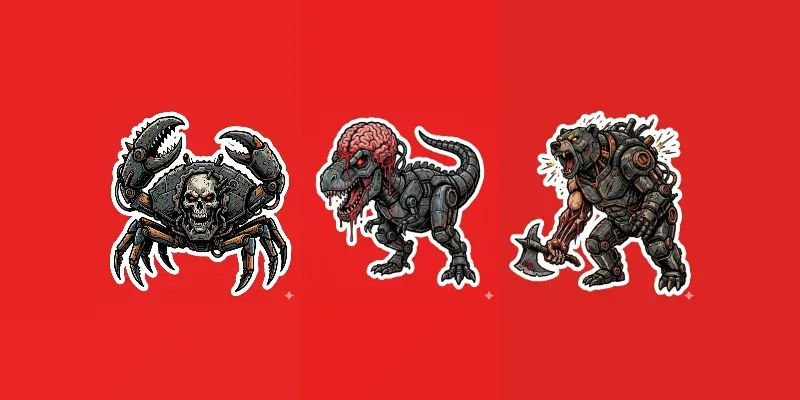 Hybrid Creature Stickers generated by undefined