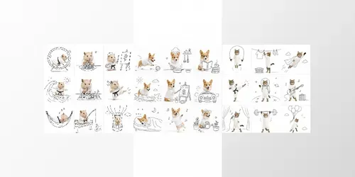 Playful Mixed Media Effect Illustrations generated by chatgpt-image
