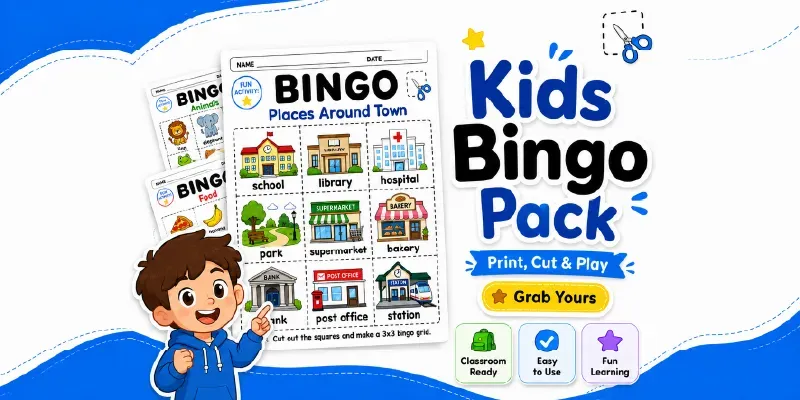 Kids Bingo Worksheets generated by undefined