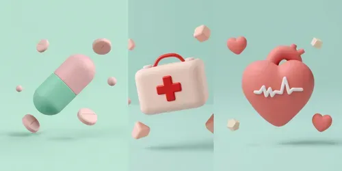3D Minimalist Clay Medical Icons generated by leonardo