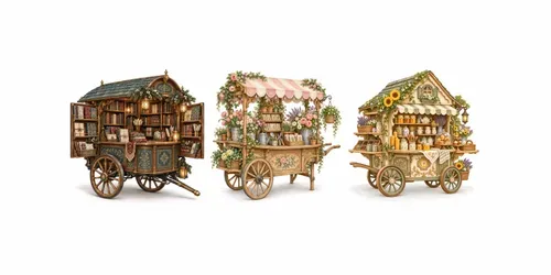 Artisan Flower Shop Carts generated by chatgpt-image