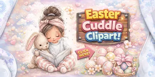 Easter Cuddle Clipart generated by midjourney