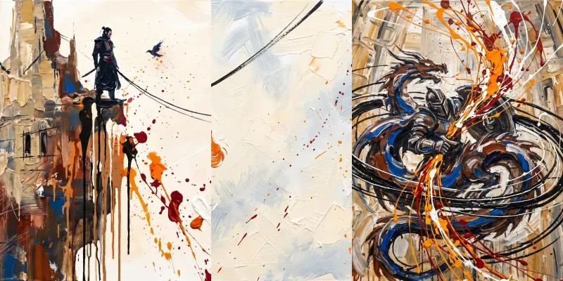 Anime Aerial Combat Canvases