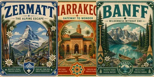 Vintage Travel Label Poster Makers generated by chatgpt-image