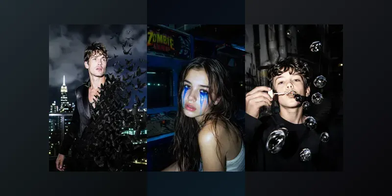 Surreal Nightlife Flash Portraits generated by undefined