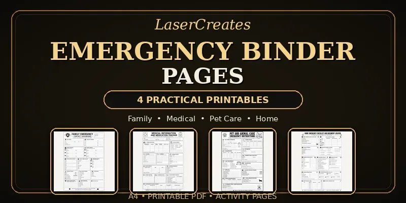 Emergency Binder Pages generated by undefined