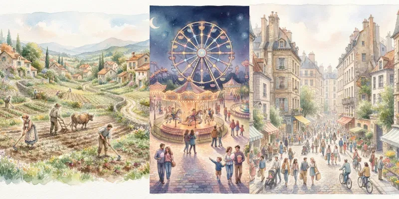 Lifestyle Community Watercolor Art generated by undefined