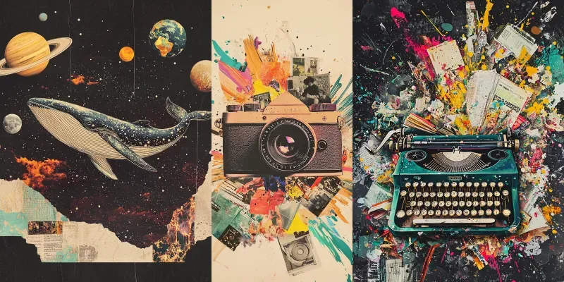 Surreal Vintage Collage Posters generated by undefined